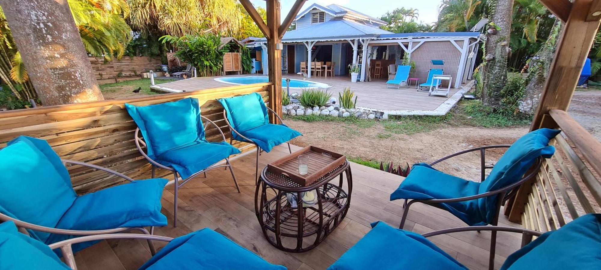 Gite Kaz A Topaze, Piscine, Jardin Tropical Sainte-Rose Extérieur photo