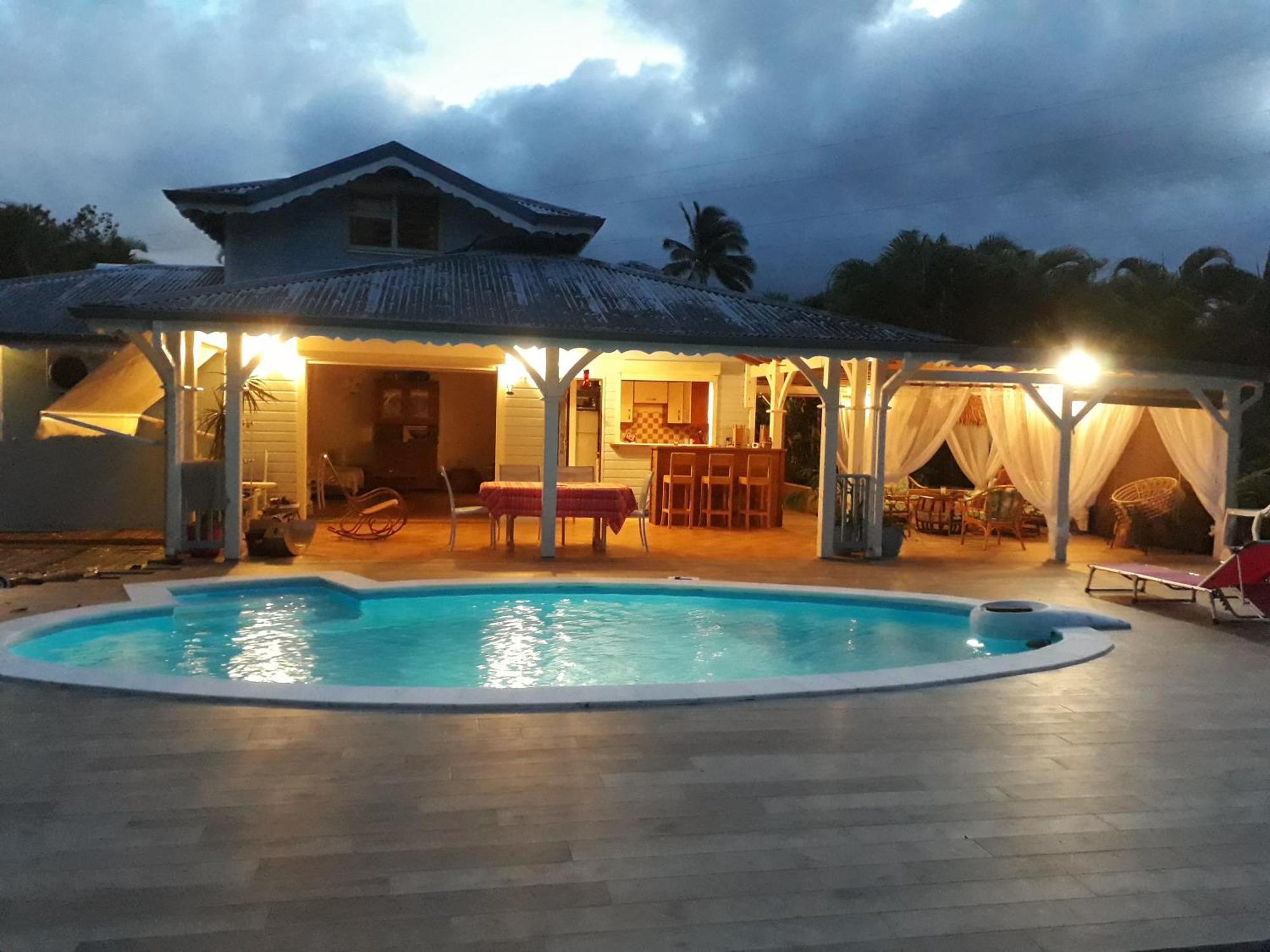 Gite Kaz A Topaze, Piscine, Jardin Tropical Sainte-Rose Extérieur photo
