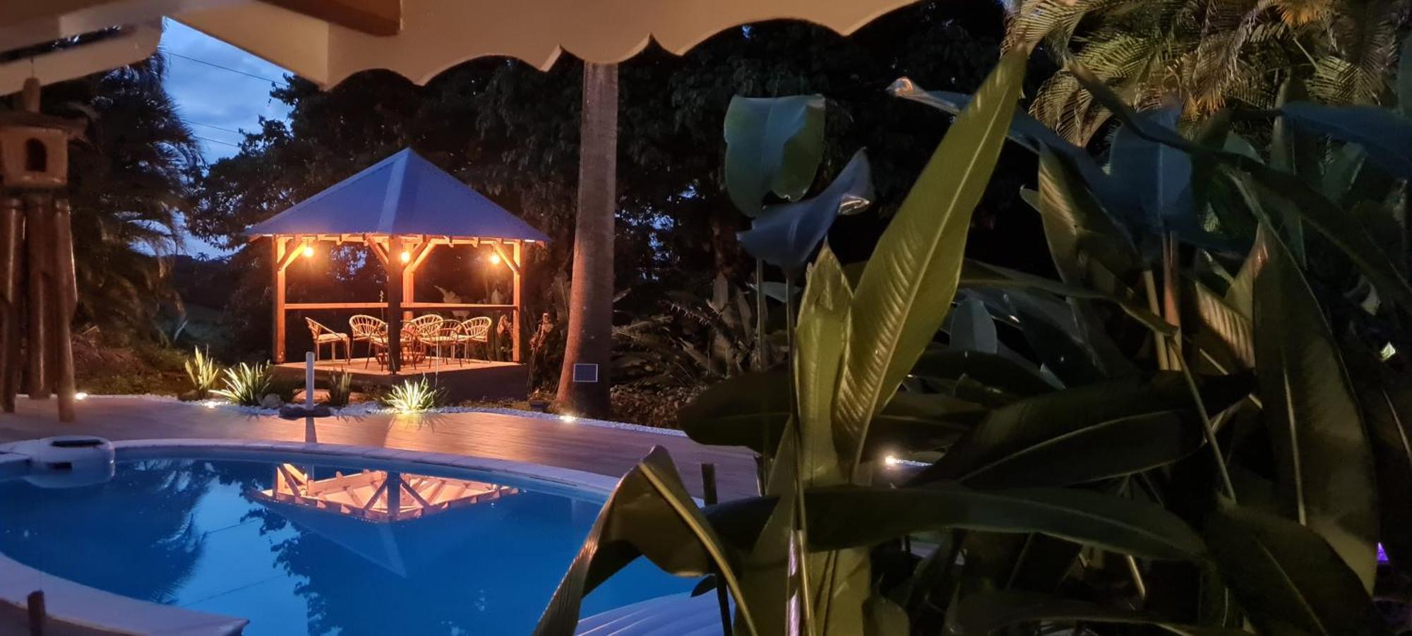Gite Kaz A Topaze, Piscine, Jardin Tropical Sainte-Rose Extérieur photo